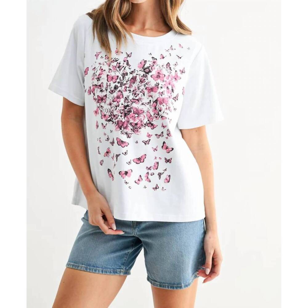 NEW JOH remi top in white pink